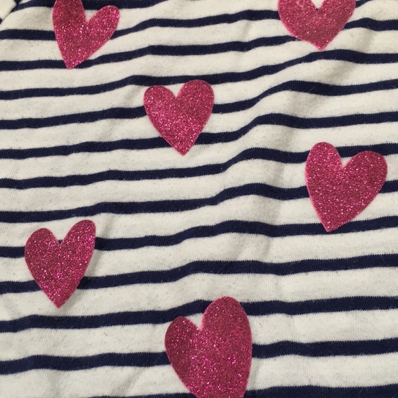 Cat&Jack Girls Striped Heart Long Sleeve Tee - Picture 4 of 6